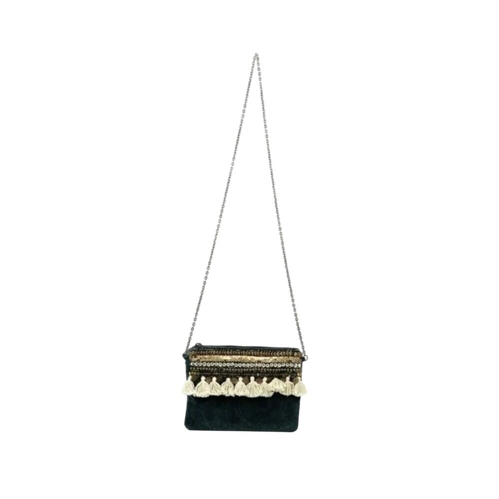 NWT Little Marcel Sorenza Embellished Tassel Boho Bag
